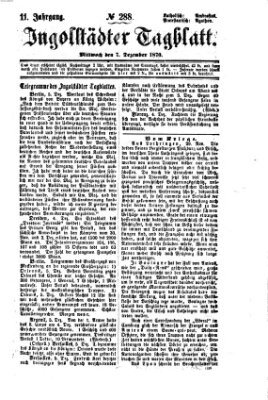 Ingolstädter Tagblatt Mittwoch 7. Dezember 1870