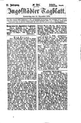 Ingolstädter Tagblatt Donnerstag 15. Dezember 1870