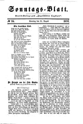 Ingolstädter Tagblatt. Sonntagsblatt (Ingolstädter Tagblatt) Sonntag 21. August 1870