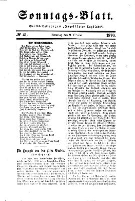 Ingolstädter Tagblatt. Sonntagsblatt (Ingolstädter Tagblatt) Sonntag 9. Oktober 1870