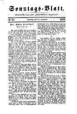 Ingolstädter Tagblatt. Sonntagsblatt (Ingolstädter Tagblatt) Sonntag 11. Dezember 1870