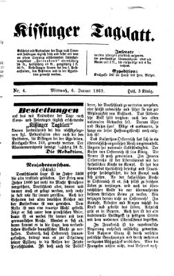 Kissinger Tagblatt Mittwoch 6. Januar 1869