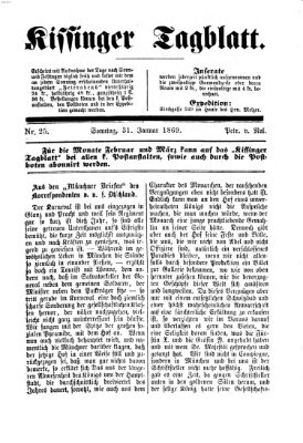 Kissinger Tagblatt Sonntag 31. Januar 1869