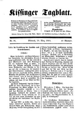 Kissinger Tagblatt Mittwoch 10. März 1869