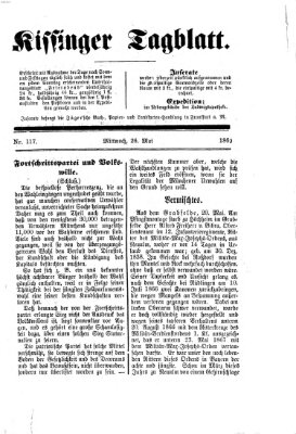 Kissinger Tagblatt Mittwoch 26. Mai 1869