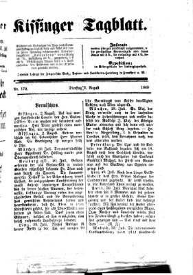 Kissinger Tagblatt Dienstag 3. August 1869