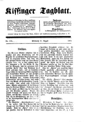 Kissinger Tagblatt Mittwoch 11. August 1869