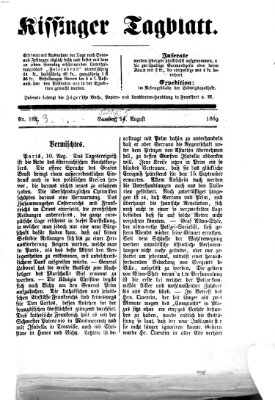 Kissinger Tagblatt Sonntag 15. August 1869