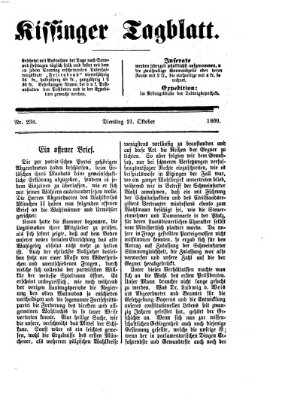 Kissinger Tagblatt Dienstag 19. Oktober 1869