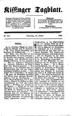 Kissinger Tagblatt Donnerstag 28. Oktober 1869