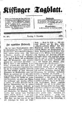 Kissinger Tagblatt Mittwoch 3. November 1869