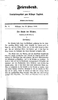 Feierabend (Kissinger Tagblatt) Sonntag 21. Februar 1869