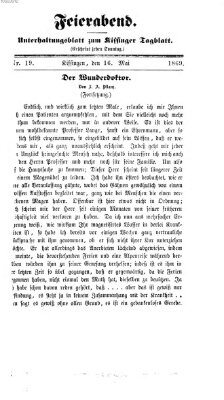 Feierabend (Kissinger Tagblatt) Sonntag 16. Mai 1869