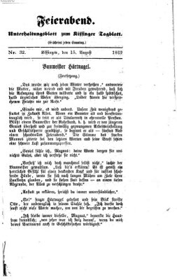 Feierabend (Kissinger Tagblatt) Sonntag 15. August 1869