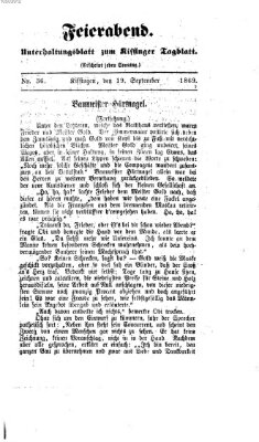 Feierabend (Kissinger Tagblatt) Sonntag 19. September 1869