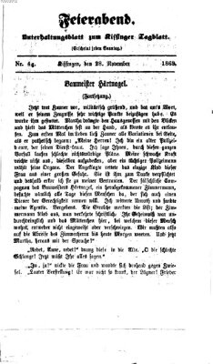 Feierabend (Kissinger Tagblatt) Sonntag 28. November 1869