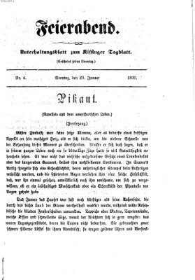 Feierabend (Kissinger Tagblatt) Sonntag 23. Januar 1870