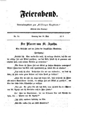 Feierabend (Kissinger Tagblatt) Sonntag 29. Mai 1870