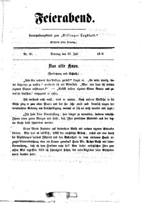 Feierabend (Kissinger Tagblatt) Sonntag 17. Juli 1870