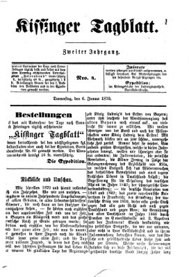 Kissinger Tagblatt Donnerstag 6. Januar 1870