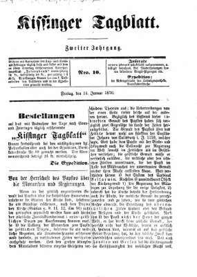 Kissinger Tagblatt Freitag 14. Januar 1870