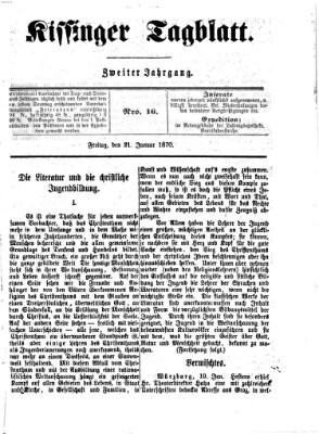 Kissinger Tagblatt Freitag 21. Januar 1870