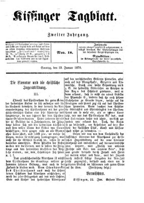 Kissinger Tagblatt Sonntag 23. Januar 1870