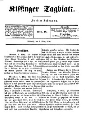 Kissinger Tagblatt Mittwoch 9. März 1870