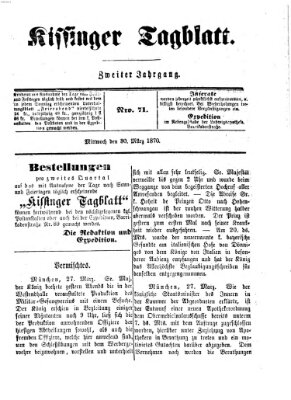 Kissinger Tagblatt Mittwoch 30. März 1870