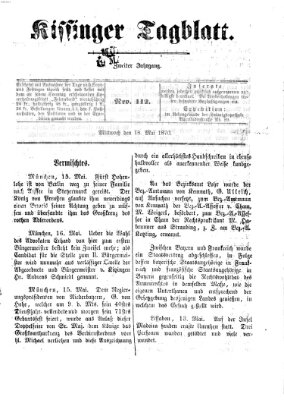 Kissinger Tagblatt Mittwoch 18. Mai 1870