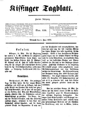 Kissinger Tagblatt Mittwoch 1. Juni 1870