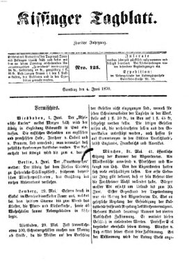 Kissinger Tagblatt Samstag 4. Juni 1870