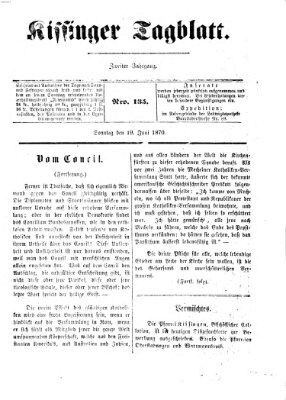 Kissinger Tagblatt Sonntag 19. Juni 1870