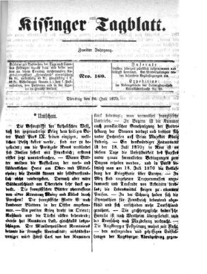 Kissinger Tagblatt Dienstag 26. Juli 1870