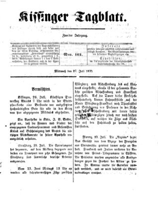 Kissinger Tagblatt Mittwoch 27. Juli 1870