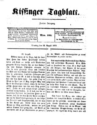 Kissinger Tagblatt Dienstag 23. August 1870