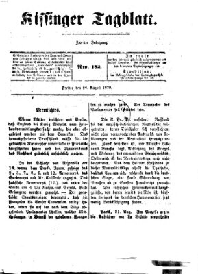 Kissinger Tagblatt Freitag 26. August 1870