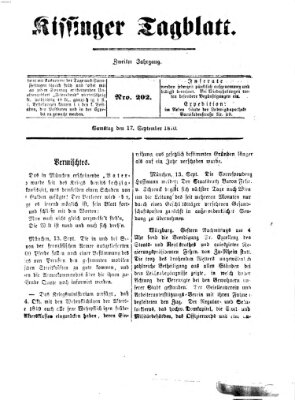 Kissinger Tagblatt Samstag 17. September 1870