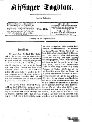 Kissinger Tagblatt Dienstag 20. September 1870