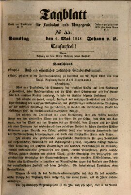 Tagblatt für Landshut und Umgegend (Kurier für Niederbayern) Samstag 6. Mai 1848