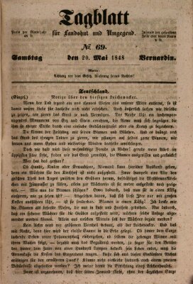 Tagblatt für Landshut und Umgegend (Kurier für Niederbayern) Samstag 20. Mai 1848