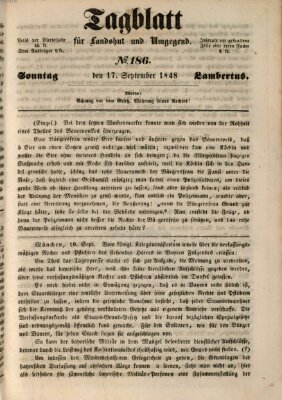 Tagblatt für Landshut und Umgegend (Kurier für Niederbayern) Sonntag 17. September 1848