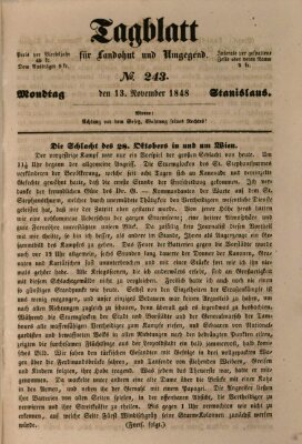 Tagblatt für Landshut und Umgegend (Kurier für Niederbayern) Montag 13. November 1848