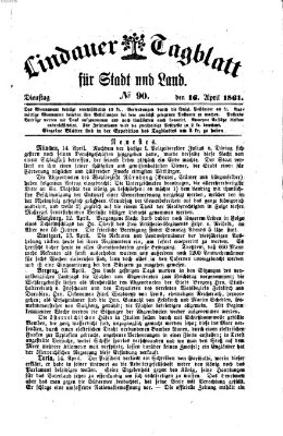 Lindauer Tagblatt für Stadt und Land Dienstag 16. April 1861