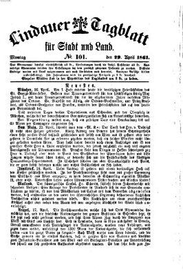 Lindauer Tagblatt für Stadt und Land Montag 29. April 1861