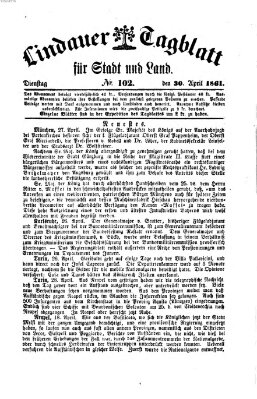 Lindauer Tagblatt für Stadt und Land Dienstag 30. April 1861