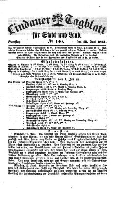 Lindauer Tagblatt für Stadt und Land Samstag 15. Juni 1861