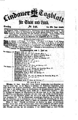 Lindauer Tagblatt für Stadt und Land Samstag 22. Juni 1861