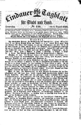 Lindauer Tagblatt für Stadt und Land Donnerstag 1. August 1861