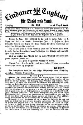 Lindauer Tagblatt für Stadt und Land Dienstag 6. August 1861